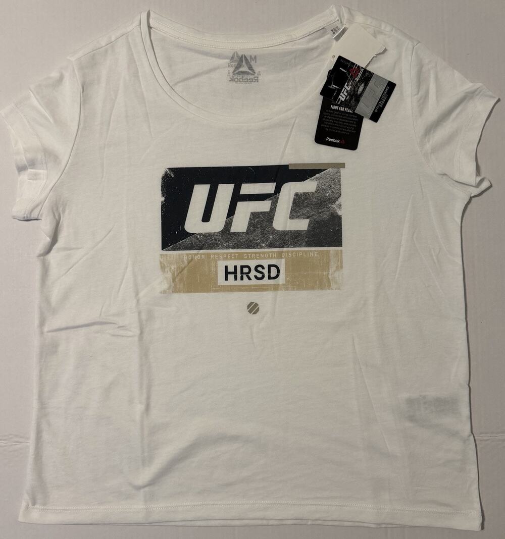Reebok Womens UFC HRSD Graphic Tee Size Medium NEW NWT